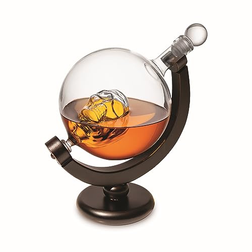 Godinger Skull Whiskey Decanter, Skull Liquor Decanter, Gifts for Men, Halloween Decor