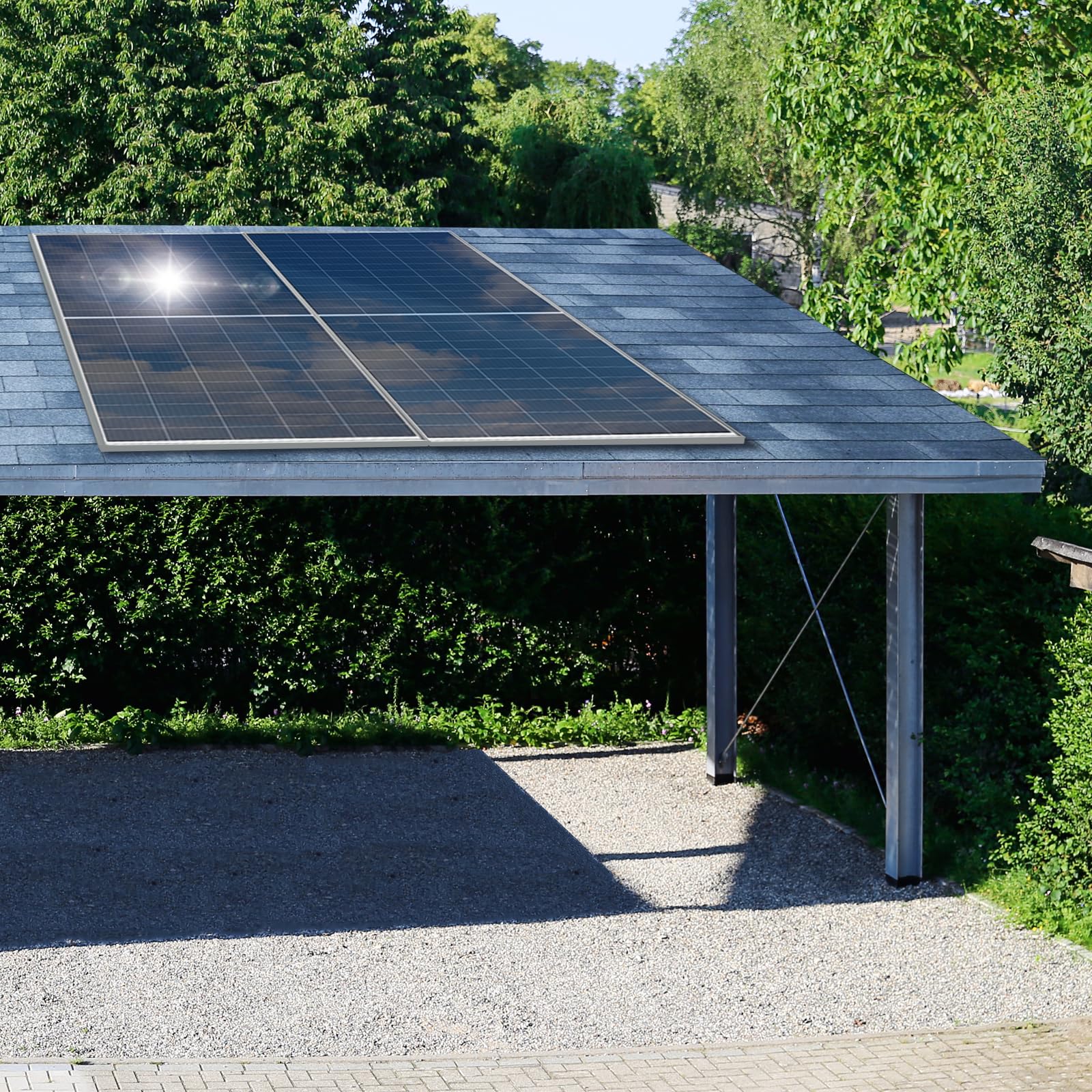 SUNNIVA® 900W Balkonkraftwerk 800W komplett Steckdose - Astro Energy 800W Wechselrichter - PV Solaranlage Komplettset - 2x 450W Solarmodule - inkl. 5m Kabel - Bluetooth WIFI