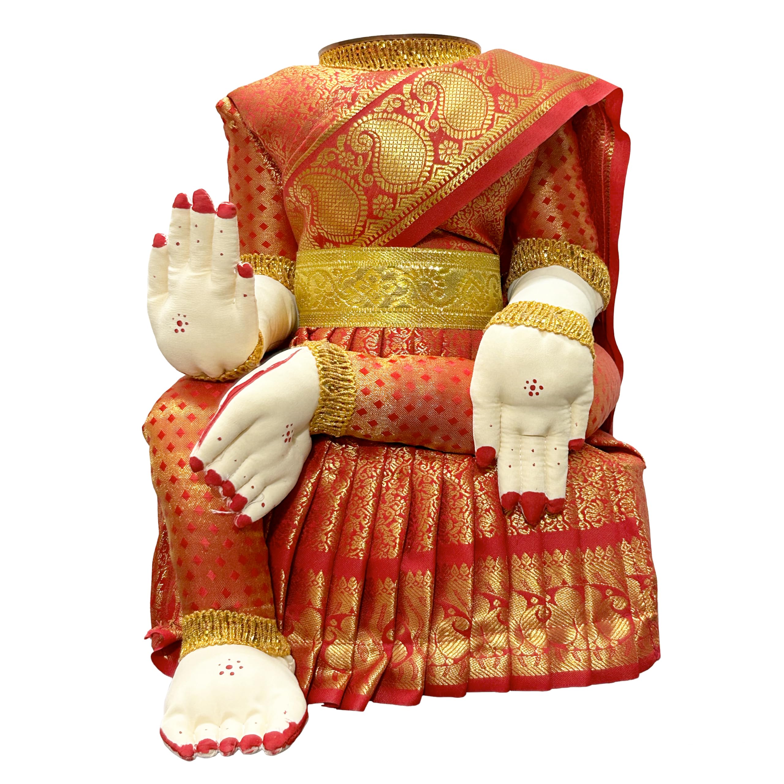 Red Saree Varalakshmi Idol Body for Pooja 12 Inch/Varalakshmi Amman Pooja Idol Lakshmi Devi-picture-49