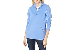 Women's Long-Sleeve Fleece Quarter-Zip Top: Warmth and Comfort for Daily Wear