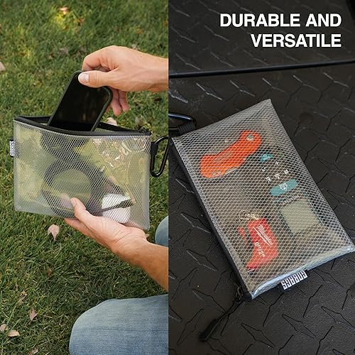 Miniatura 6 de GOBAGS Air Production - Bolsa transparente con cremallera de varios tamaños (paquete de 4) - Organizador de cables y bolsa de viaje para artículos