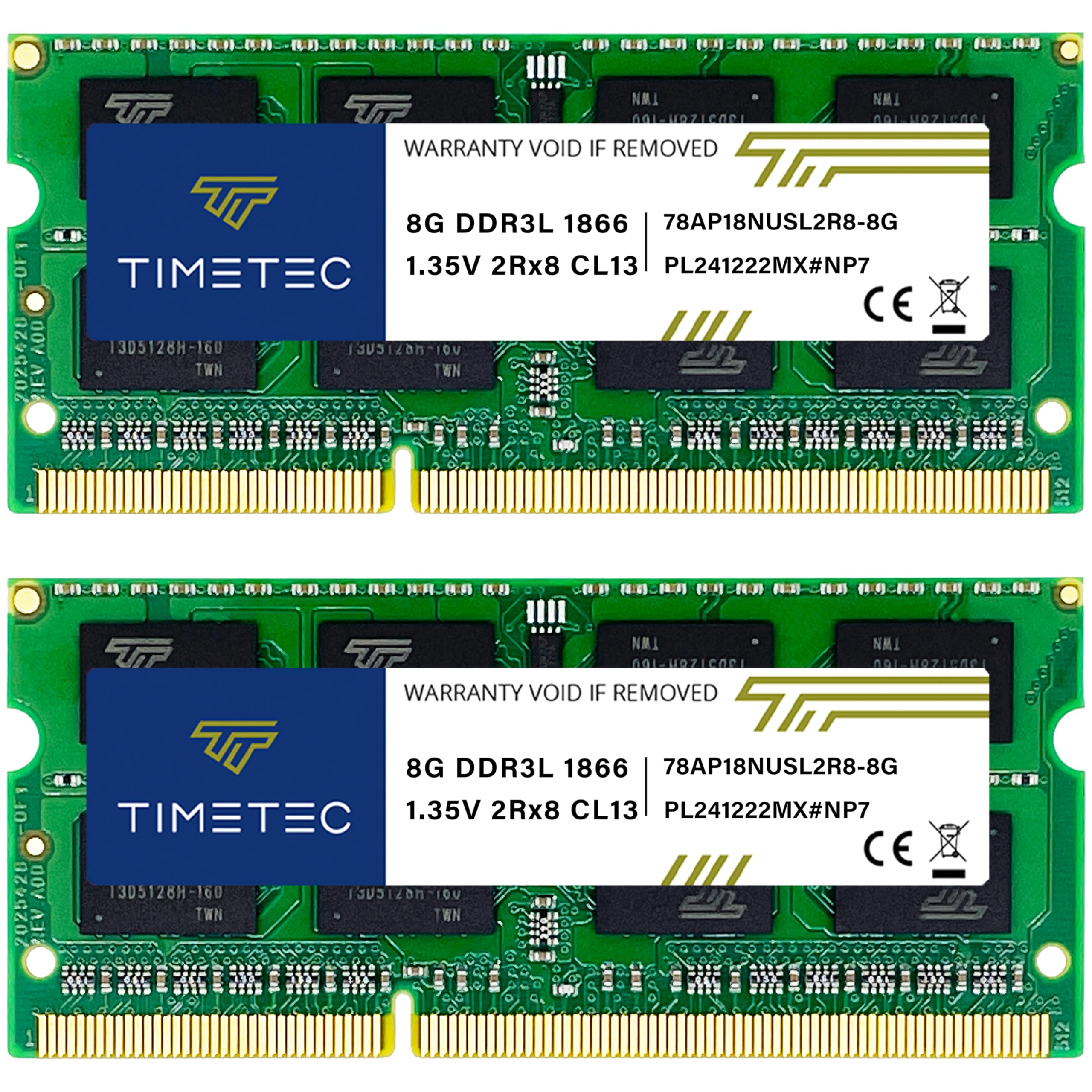 Timetec 16GB KIT(2x8GB) DDR3L / DDR3 1866MHz PC3L-14900 / PC3