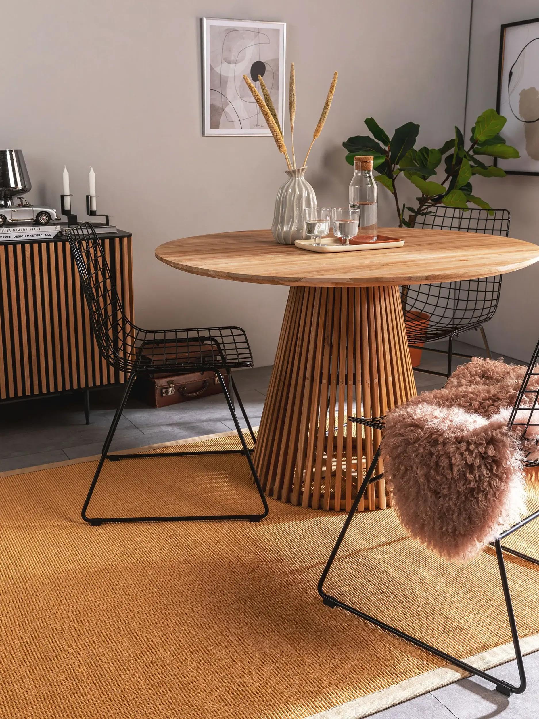 Benuta Nest Sisal Sana Tapis en Fibre Naturelle - Beige - 120 x 180 cm - Tapis Robuste pour Salle à Manger et Salon - 100% Fibre Naturelle en sisal - Design Intemporel