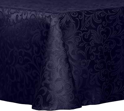 Ultimate Textile 90 x 120-Inch Rectangular Damask Tablecloth, Plum