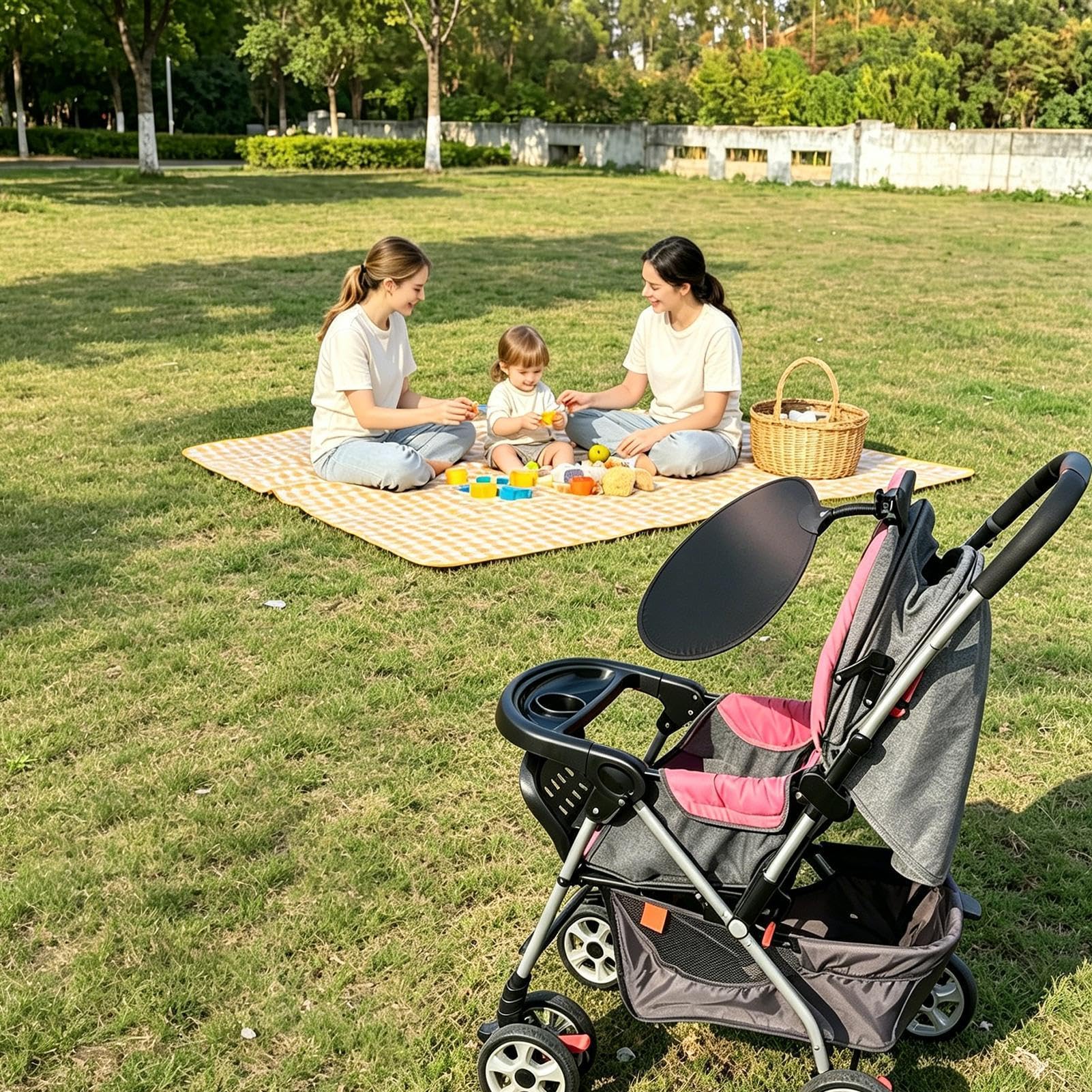 Cubierta Antisol Para Carrito | Protección UV Portátil Universal,Extensor de Sol para Silla de Paseo Infantil - para Viajes Exteriores, Parque, Playa, Paseo, Camping, Compras