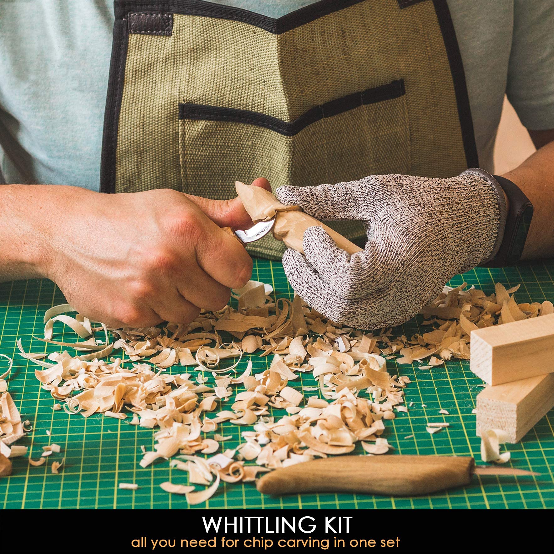 BeaverCraft Wood Carving Kit S16 Whittling Wood Knives Kit Widdling