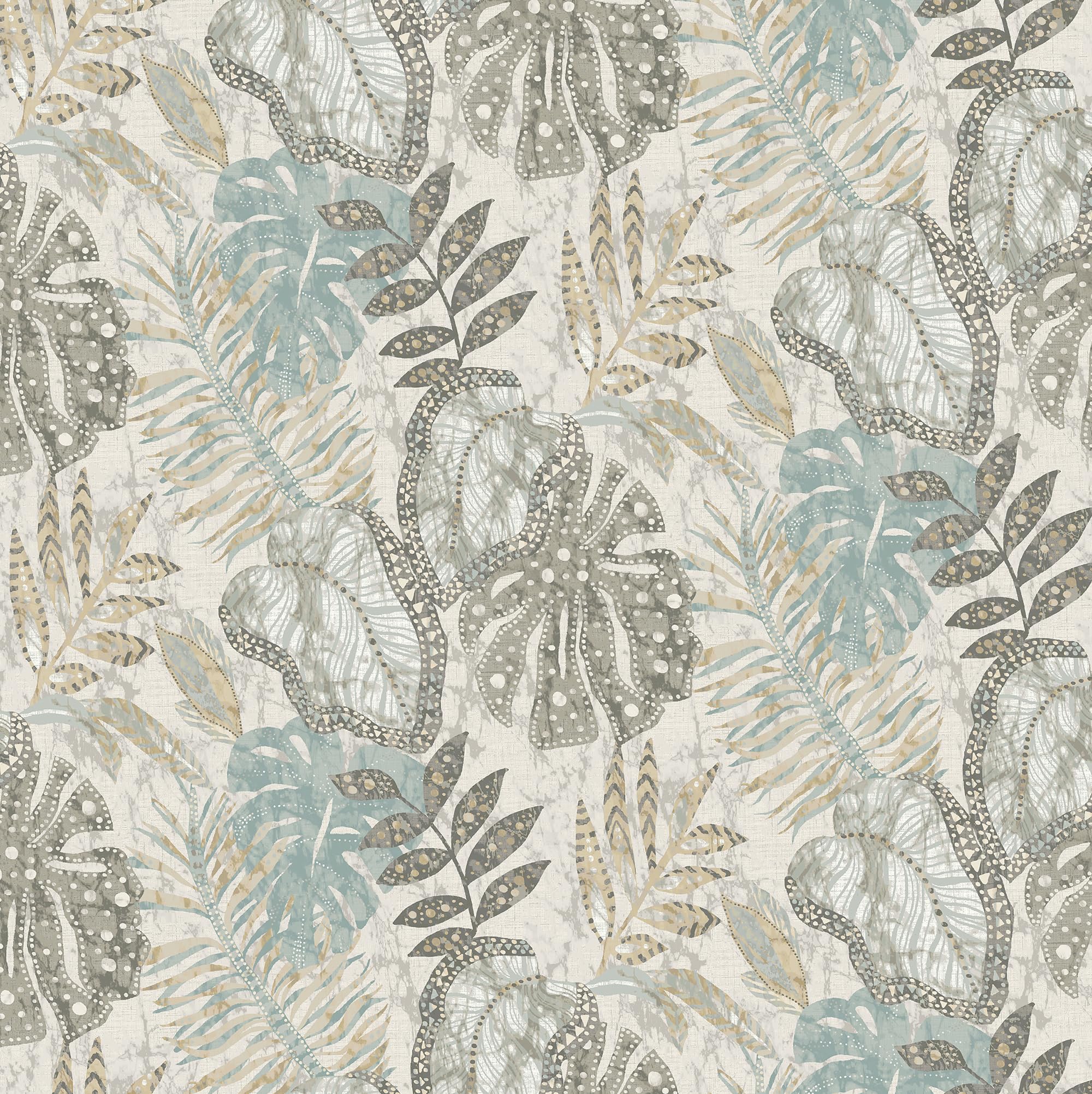 Papier peint botanique Tommy Bahama Cozumel Vapeur vinyle 0,9m²