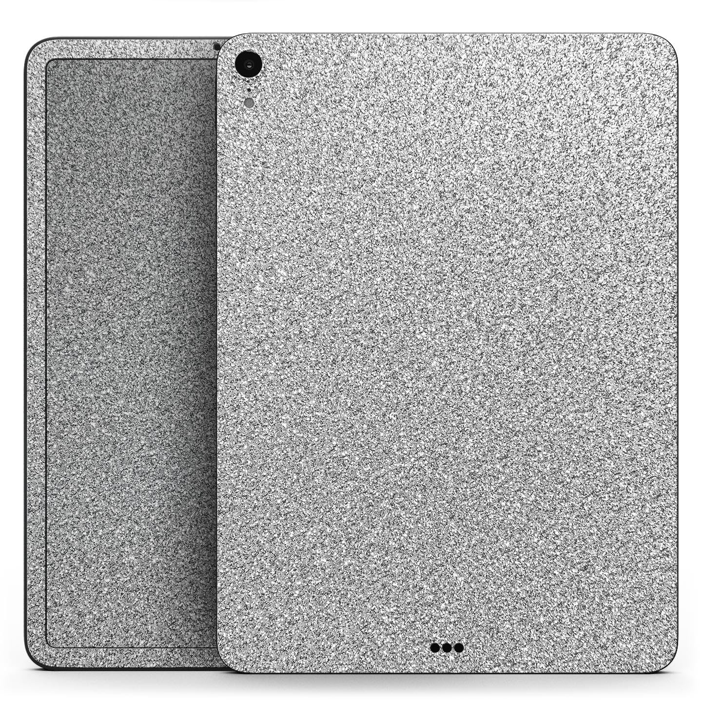 DesignSkinz - Compatible with iPad 1st Gen - Skin Decal Protective Scratch Resistant Vinyl Wrap - Sparkling Silver Ultra Metallic Glitter