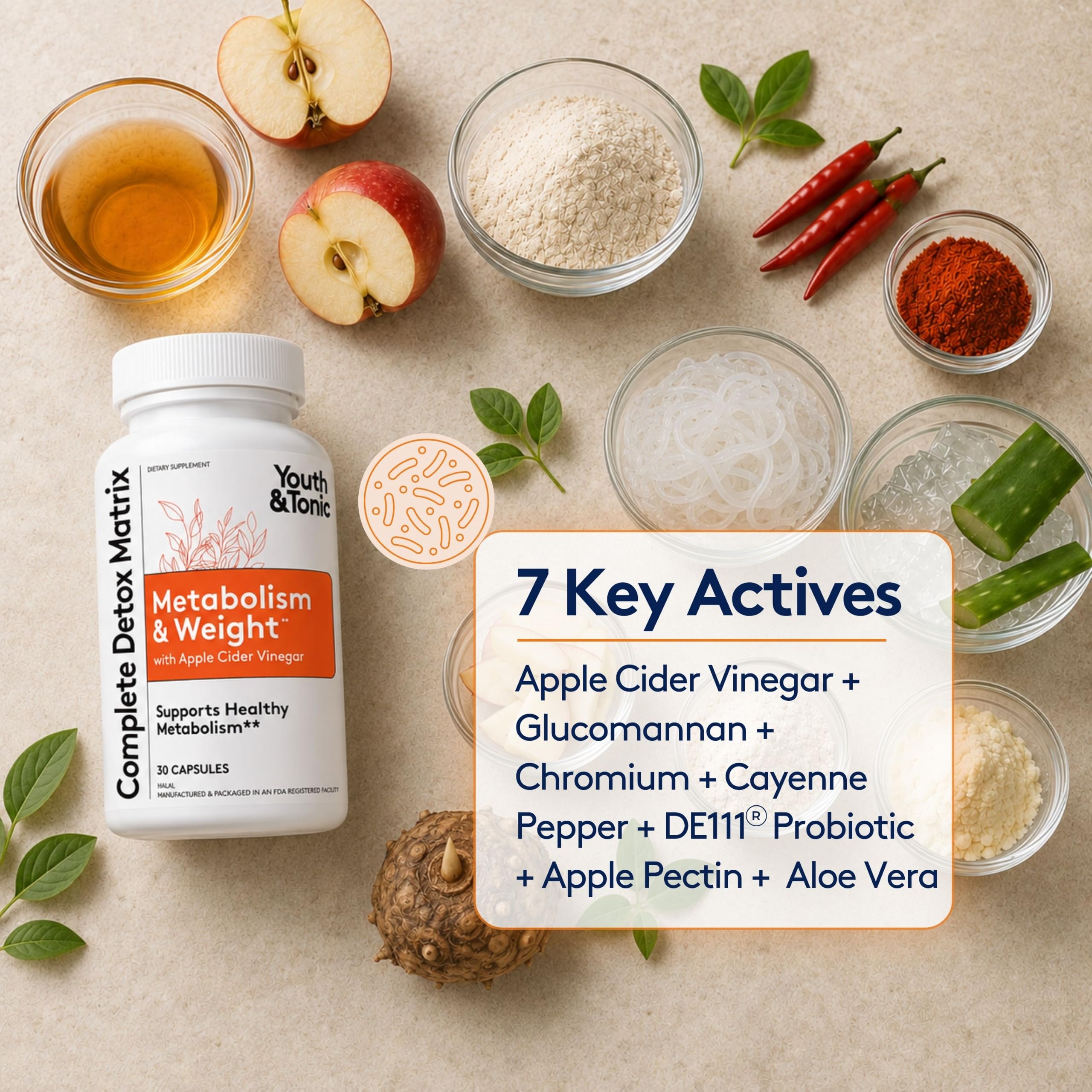 Youth & Tonic Detox Pills, Gut Cleanse Weight Loss, Women & Men, ACV Pills — Amazon image 6