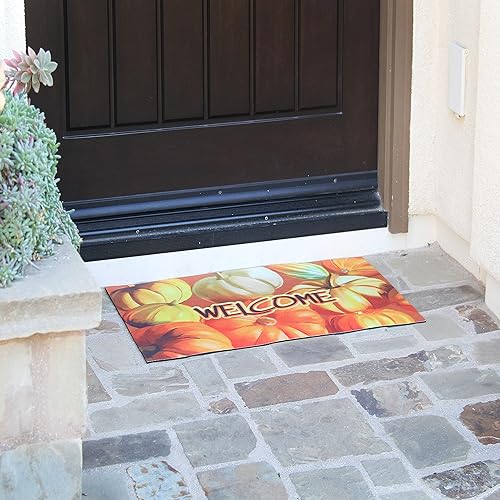 Miniatura 3 de STRB-15807-12 - Tapete de goma reciclada, ecológico, para vacaciones, 18 x 30 pulgadas, cosecha abundante