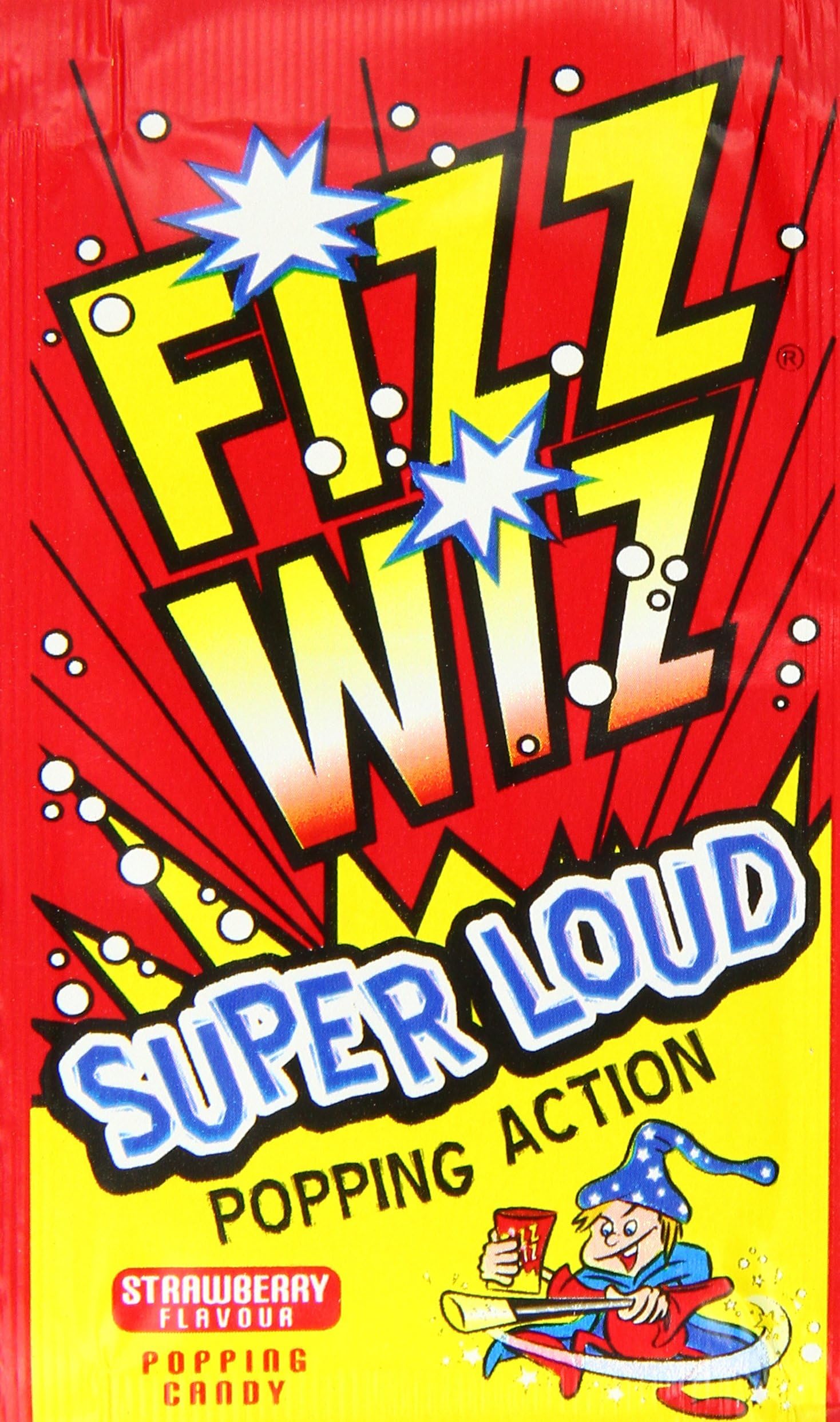 Strawberry Popping Candy Fizz Wiz - Box of 50