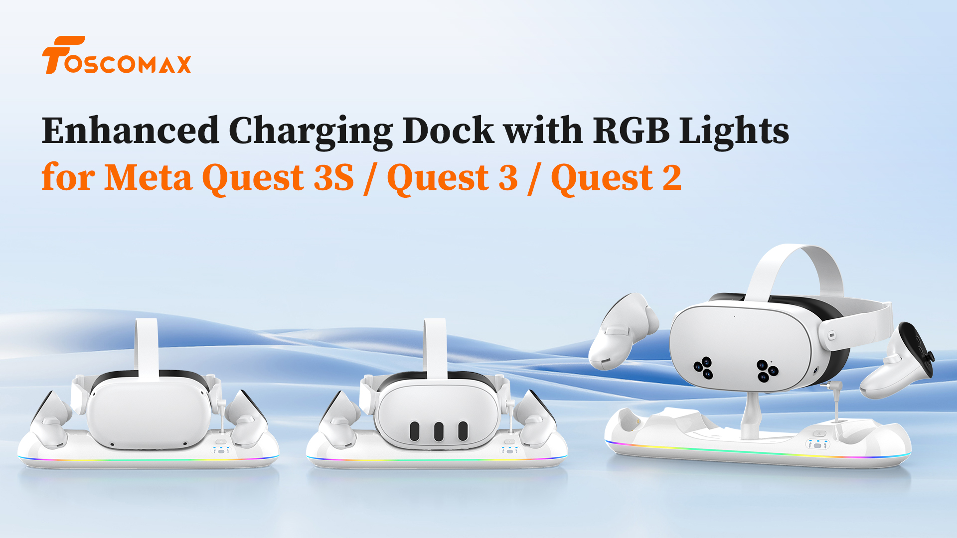 Amazon.com: Foscomax Charging Dock for Meta Quest 3S/3/2, 20W