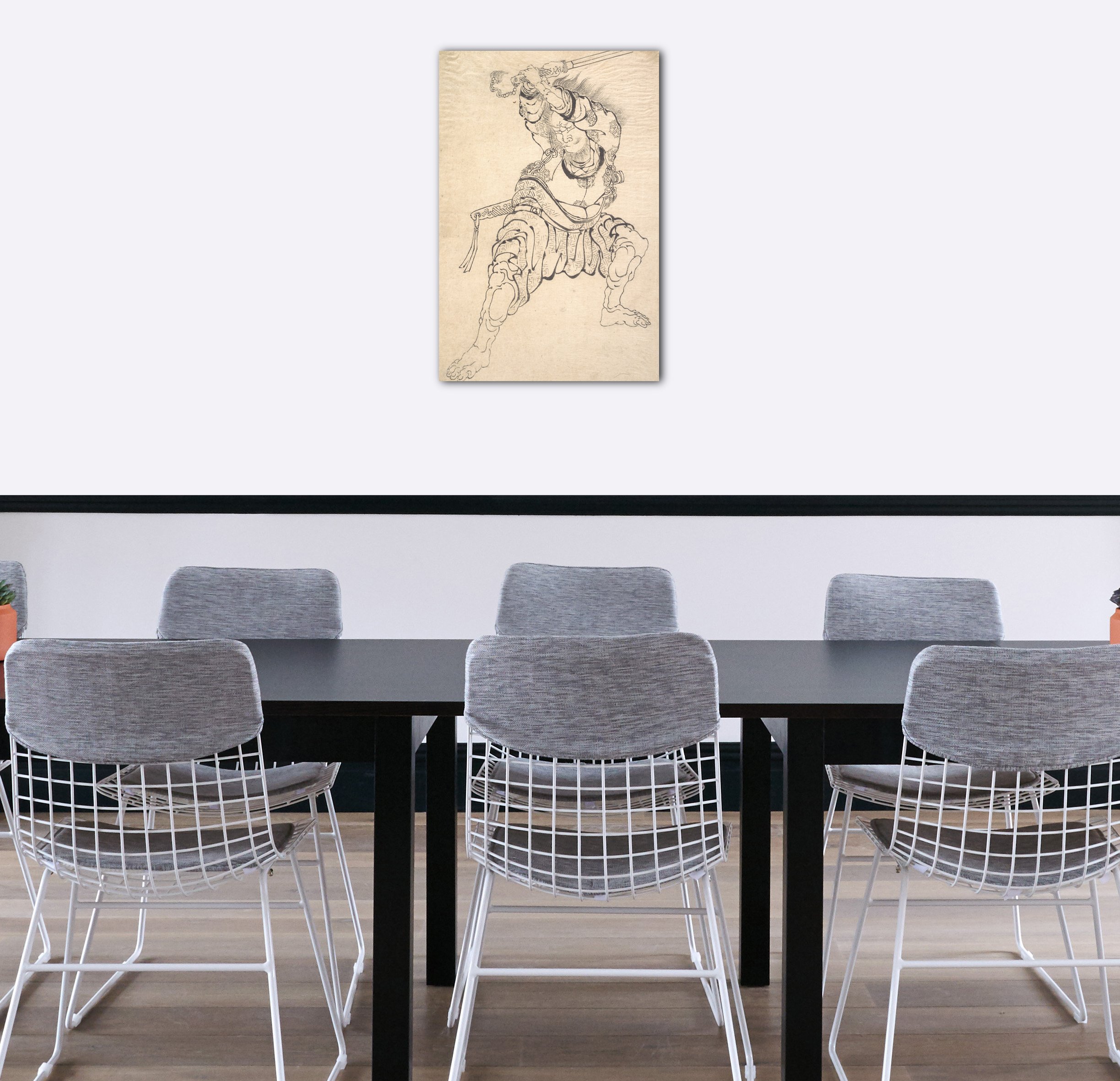 Płótno (80x120cm): Katsushika Hokusai - Wojownik