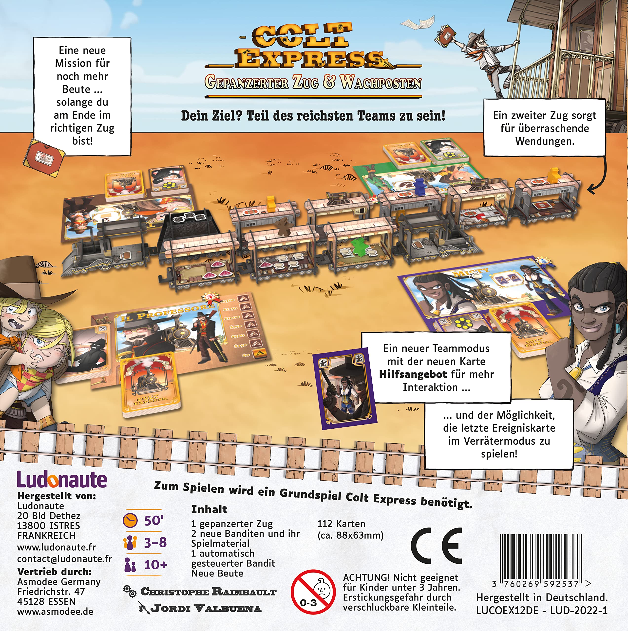 Asmodee ASM Colt Express - Gepanzerter Zug & WAC LUDD0021