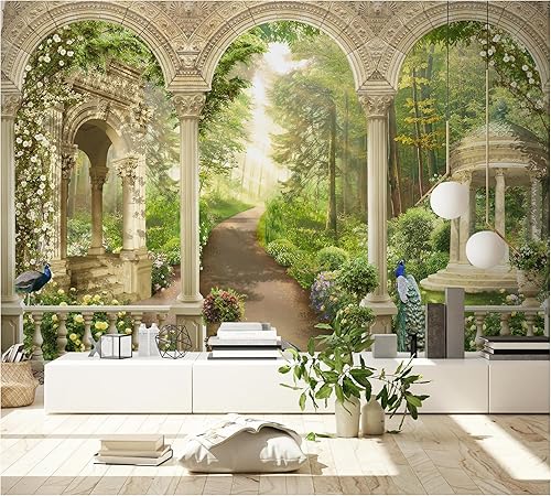 Murwall Papel pintado de columnas bosques mural de pared Columnas bizantinas Impresión de pared Sala de estar Pasillo