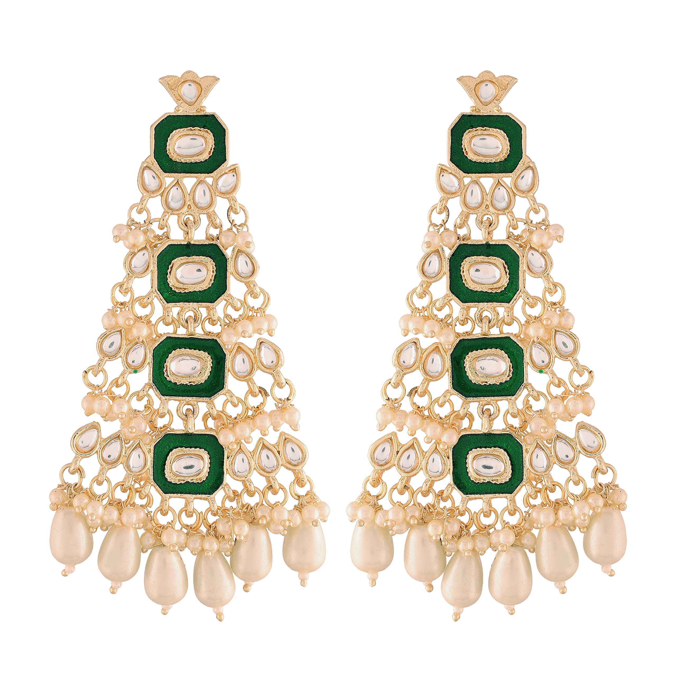 See full amazon price history chart for I Jewels 18k Gold Plated Green Meenakari Kundan Pearl Chandbali Dangle Earrings for Women (E2938G) I Jewels 18k Gold Plated Green Meenakari Kundan Pearl Chandbali Dangle Earrings for Women (E2938G) (B09LD6D4PR) Amazon Price History, Amazon Price Tracker