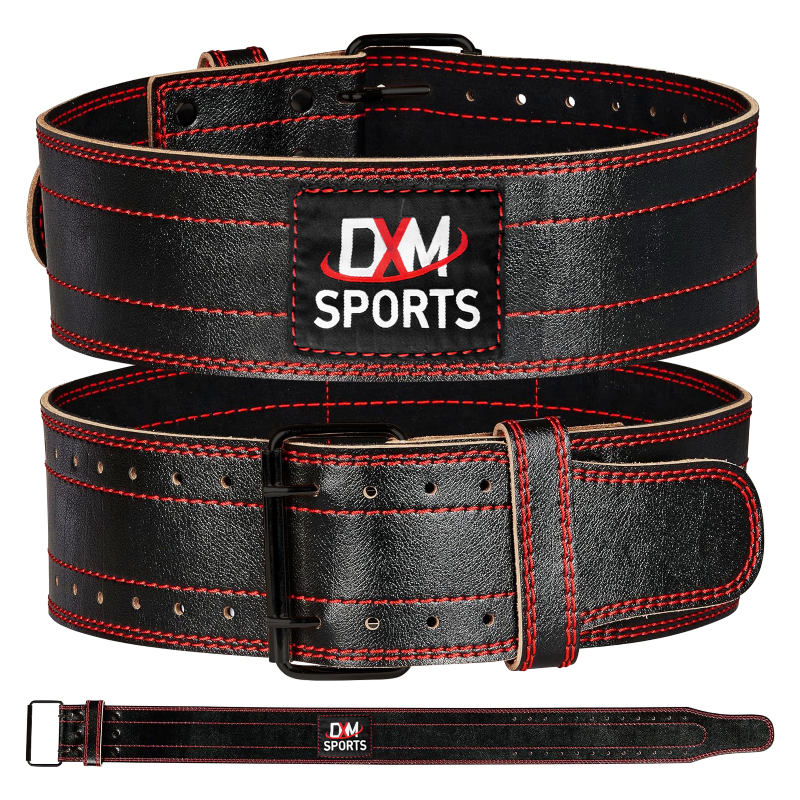 DXM SPORTS Fitness Weight Lifting Belt for Men & Women – 100% Pure Leather Gym Belt Weightlifting, Powerlifting, Deadlifts, Squat & Strength Training