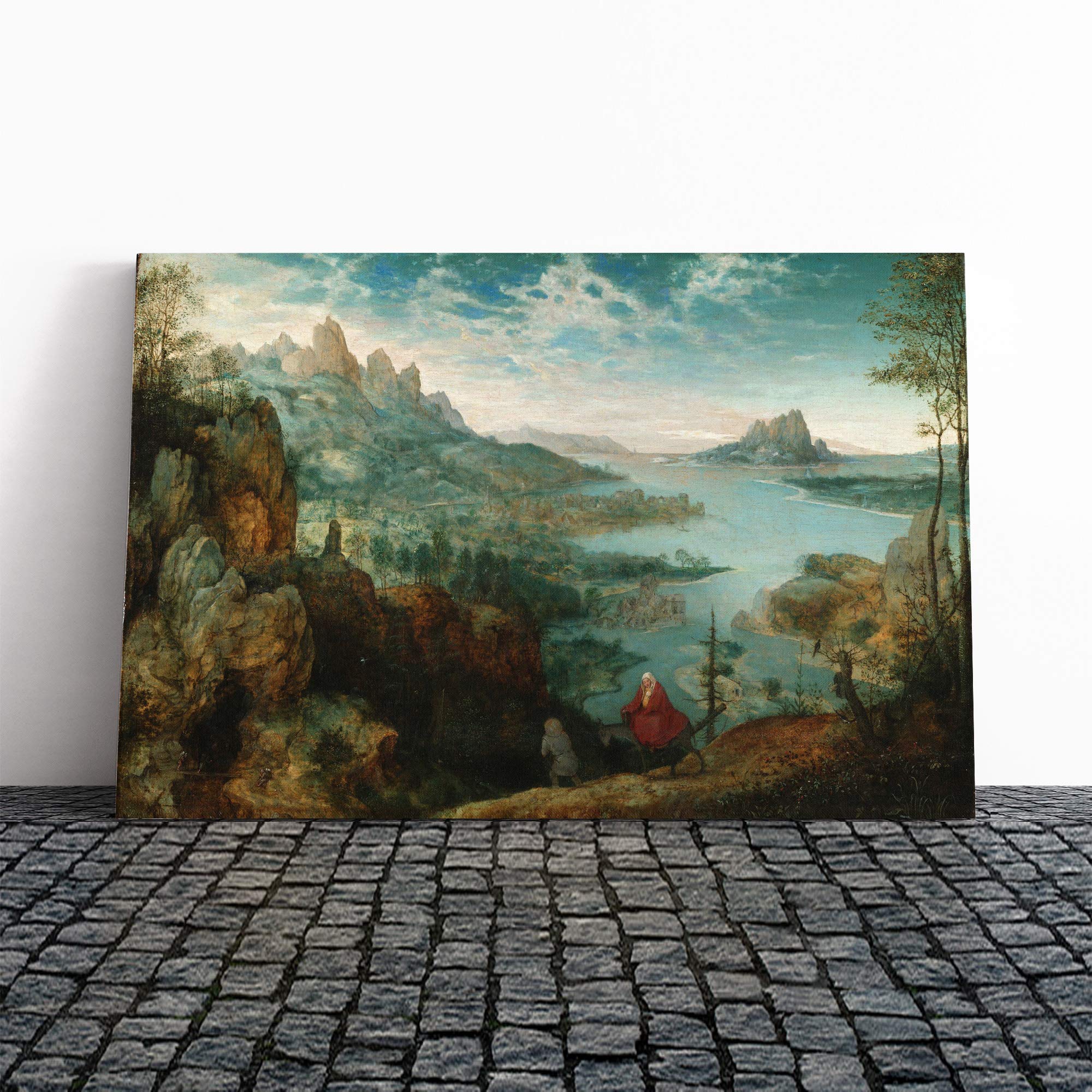 Pieter Bruegel The Elder Landscape Canvas Print | Gallery Wrapped 30mm Frame Wall Art | 24x16 inches | Ready to Hang | Modern Landscape Picture | Living Room Bedroom Lounge Office