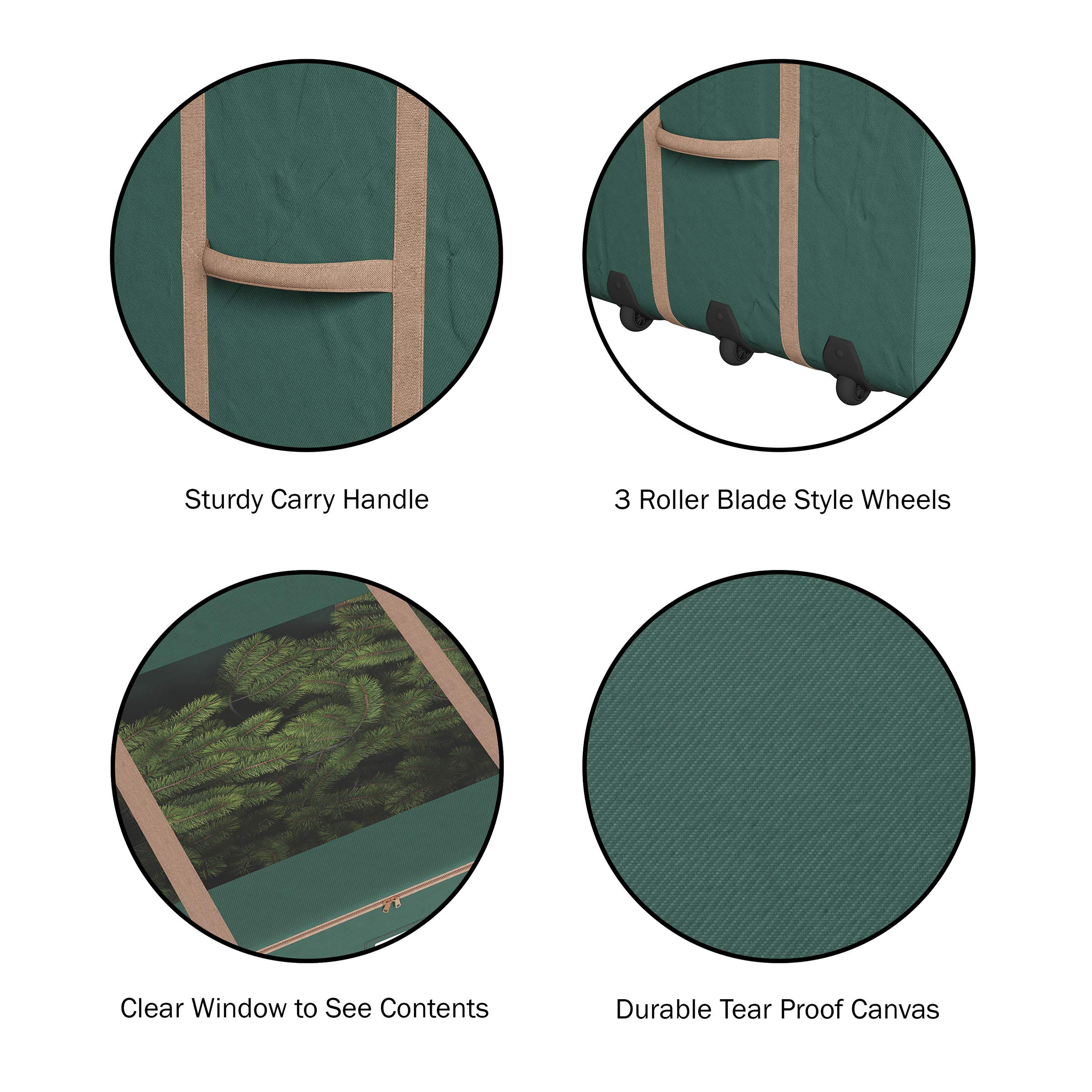 Elf Stor Premium Christmas Tree Storage Bag, fits up to 9ft Tree, Green