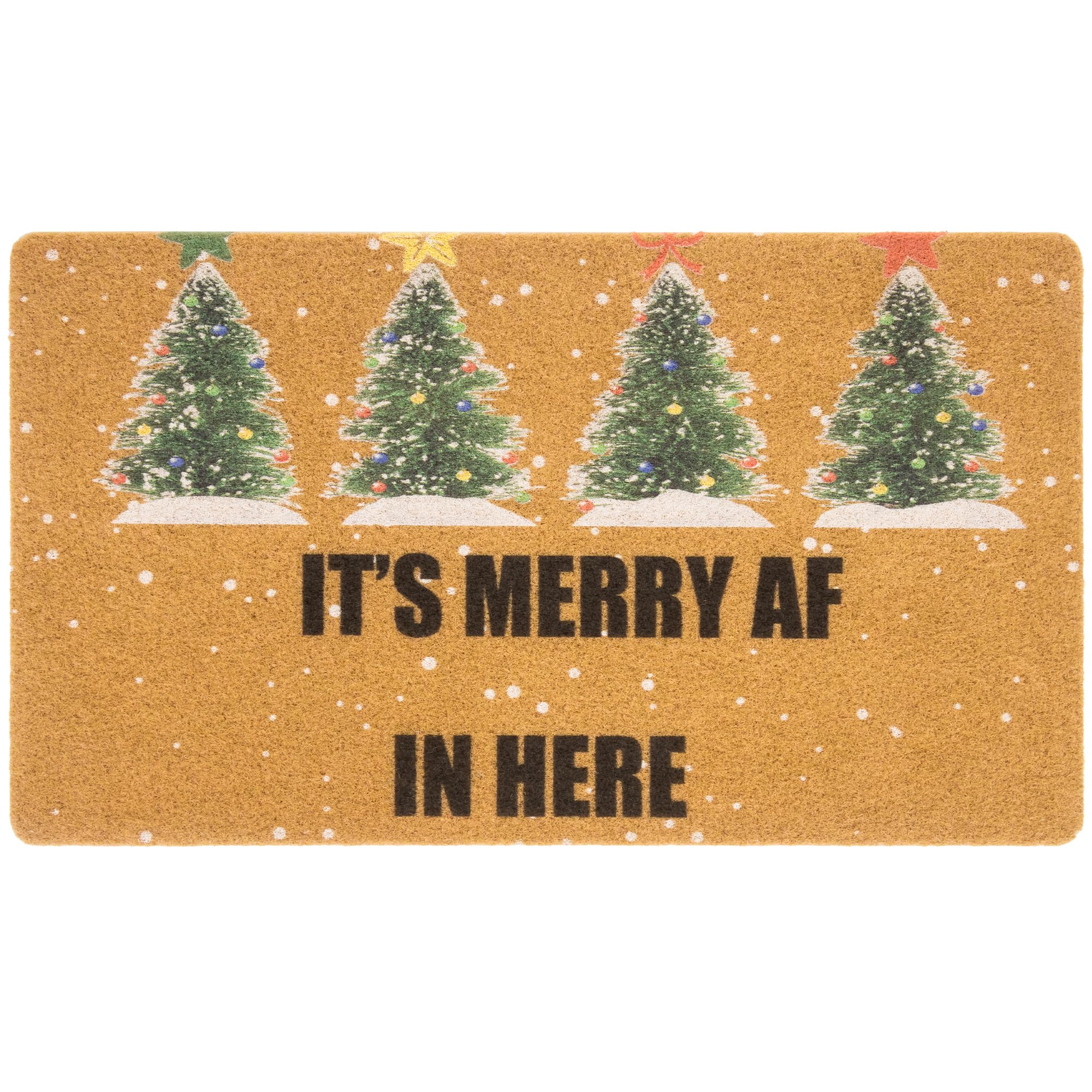 UTOWO Christmas Tree Bath Rugs Mat Colorful Pine Tree Non Slip Bathroom Rugs Mats for Christmas Bathroom Bedroom
