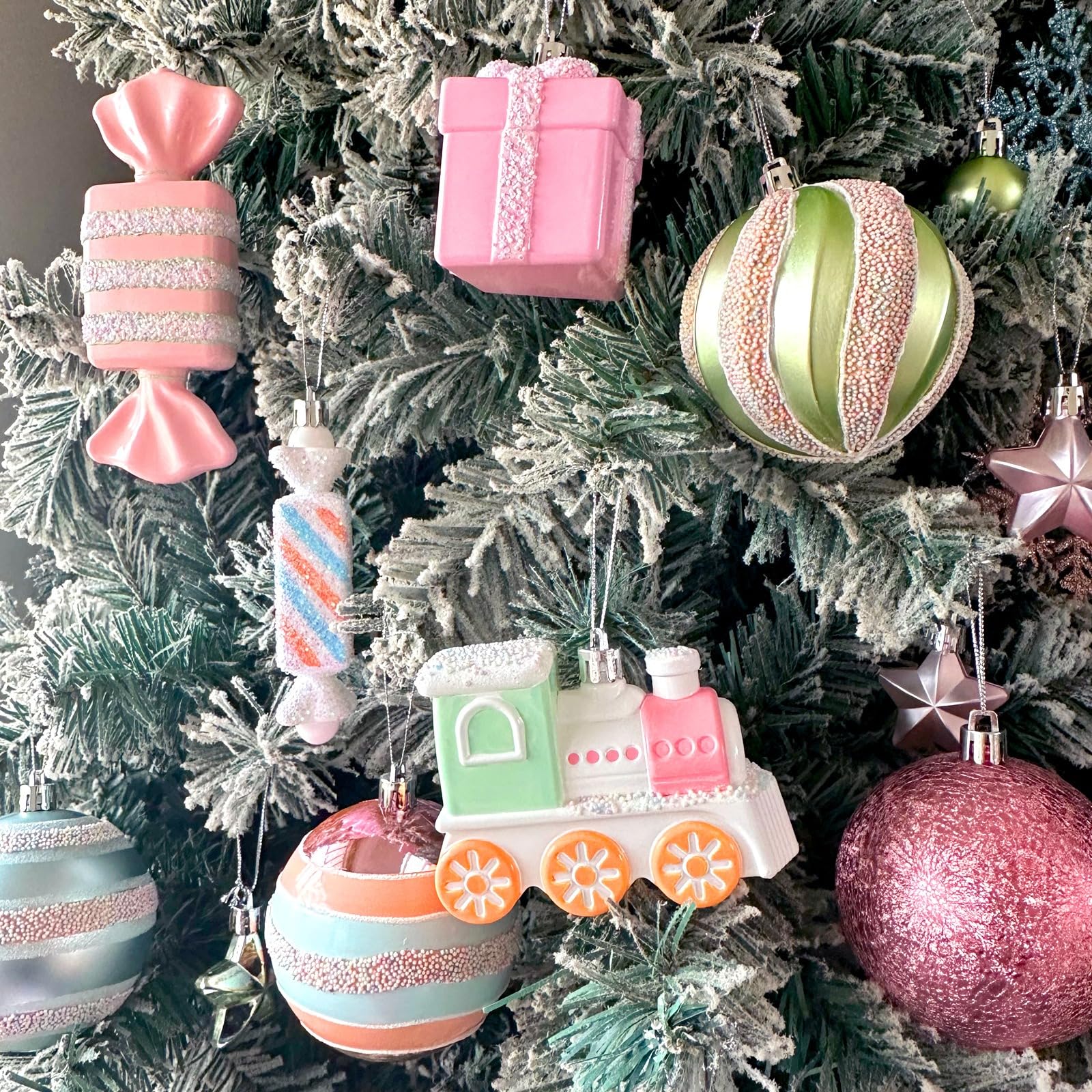 Weihnachtsdeko Weihnachtskugeln, 34/58/80 Stücke Bruchsiche Christbaumkugeln Ornamente Weihnachtsbaumschmuck für Weihnachtsbaum Christbaumkugeln Weihnachtsdekoration Kugeln