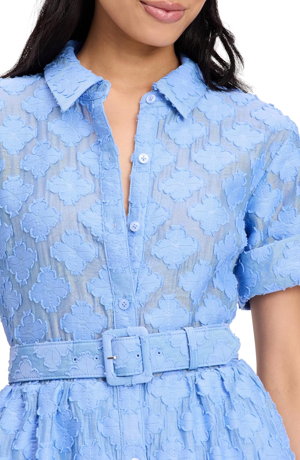 kate spade new york Women's Belted Midi Shirt Dress