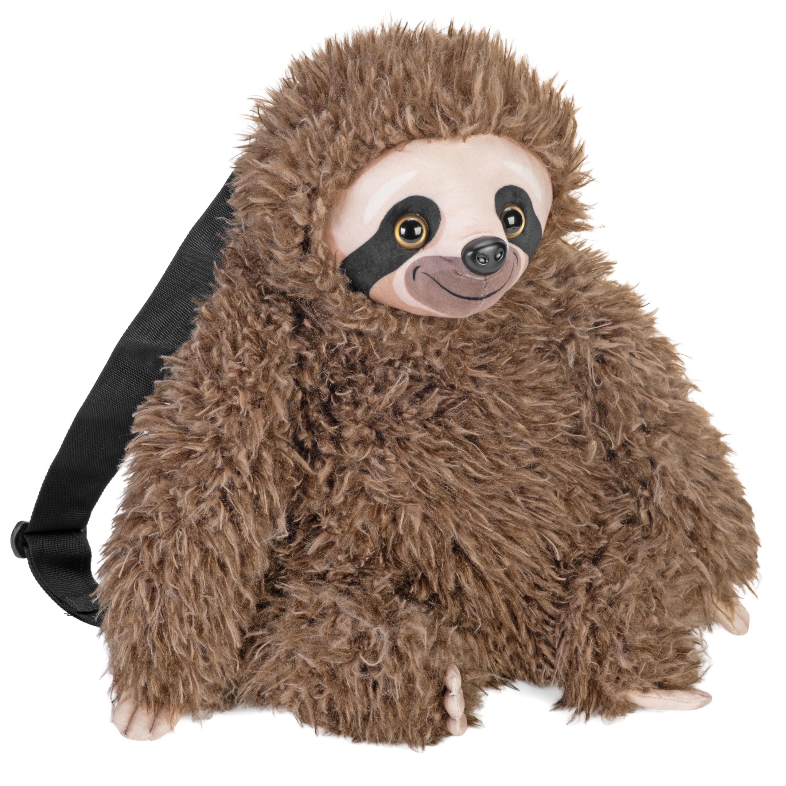 Wild Republic Backpack Sloth, Stuffed Animal, 14 Inches, Plush Toy, Fill is Spun Recycled Water Bottles