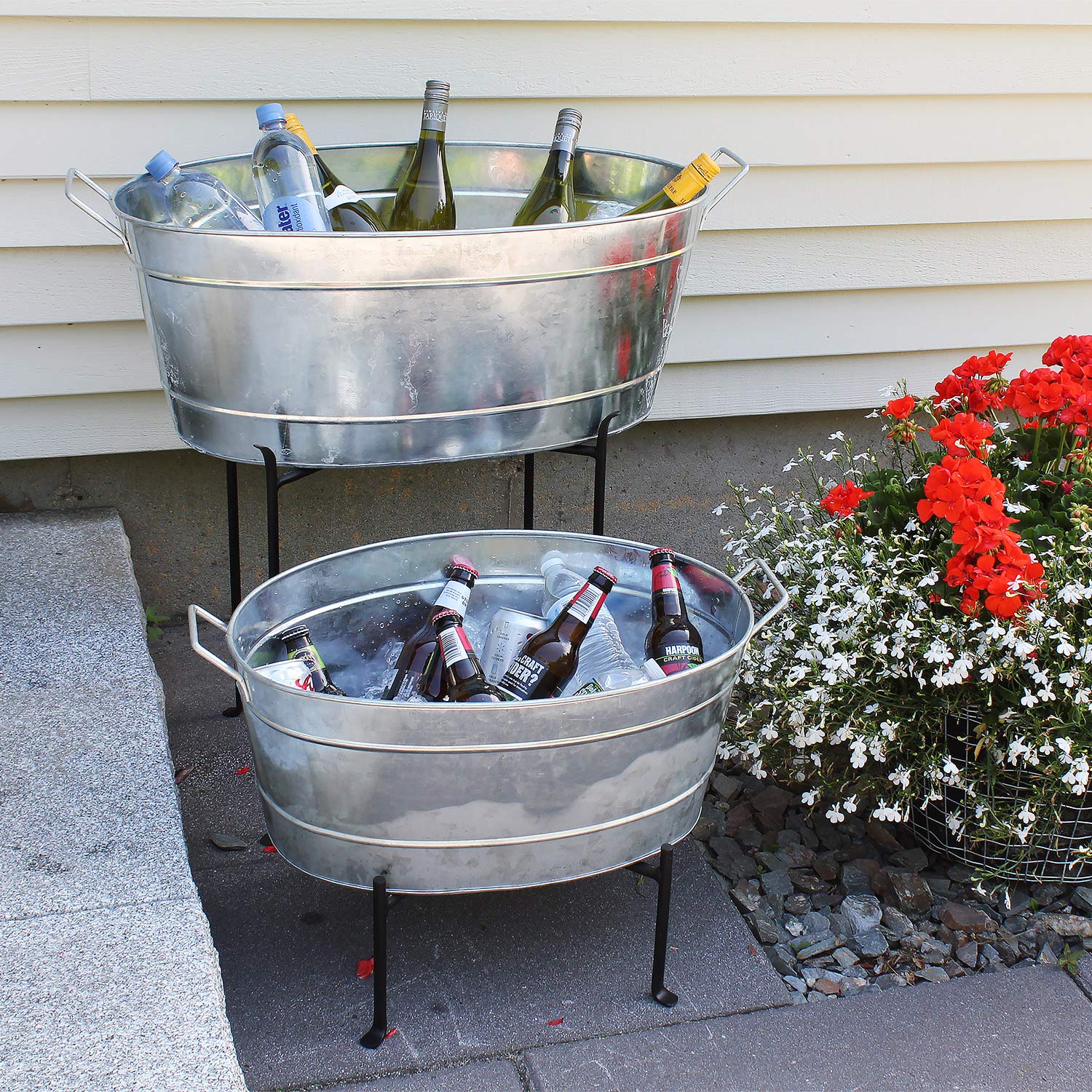 Achla Designs Standard Oval Galvanized Steel Tub Buy Online in South Africa at desertcart