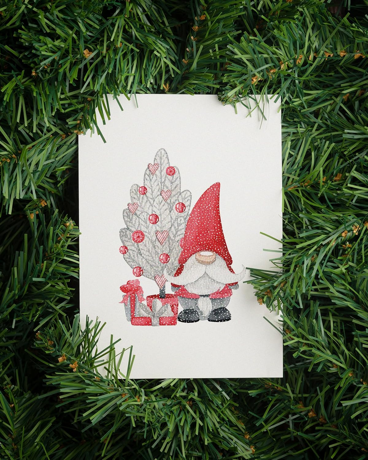 LINA OFFICINE GRAFICHE CREATIVE Christmas Greeting Cards Set of 16 Christmas Cards with Envelope Card Holder 97-999