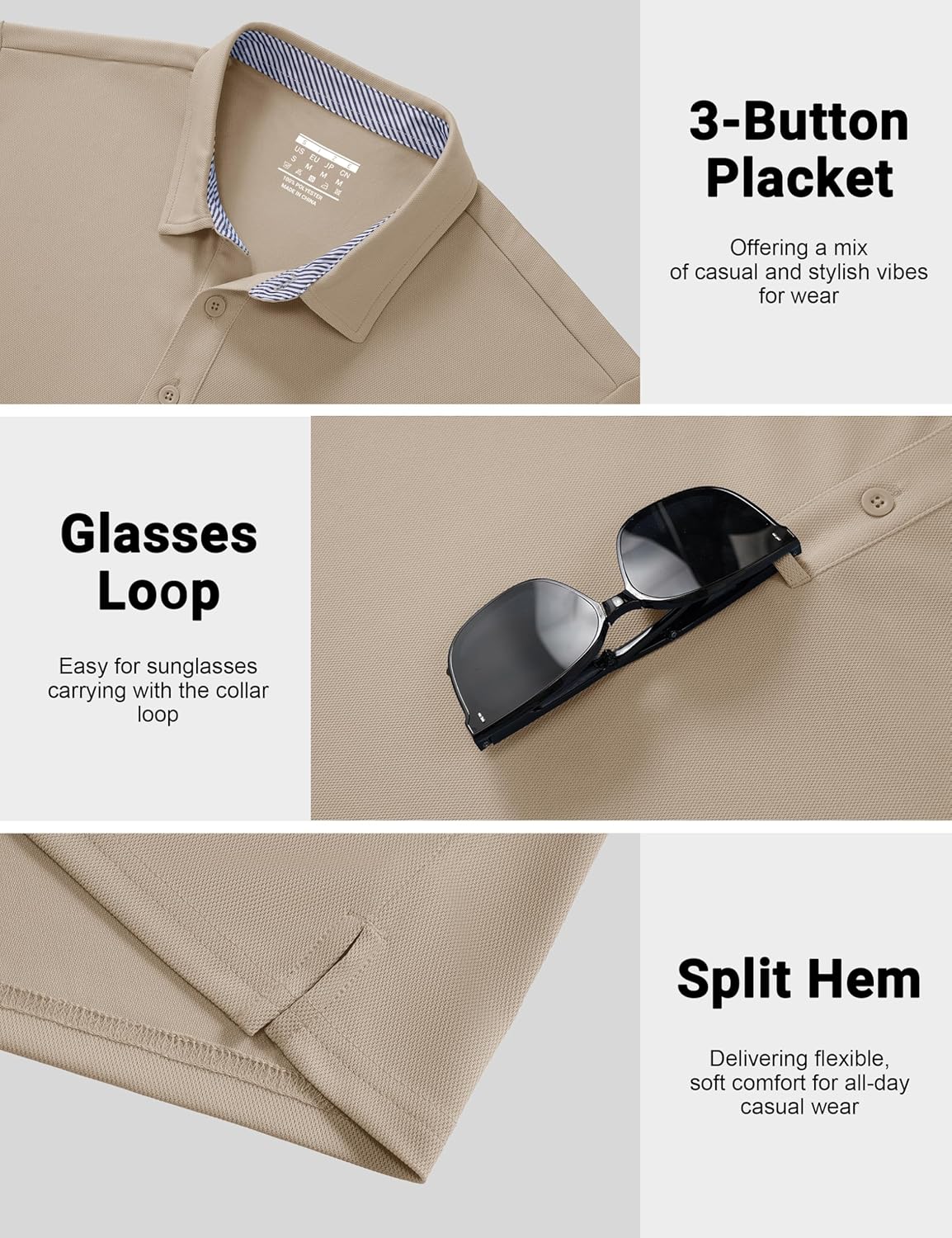 MAGCOMSEN Mens Polo Shirts Short Sleeve Moisture Wicking Performance Collared Shirt Athletic Casual Golf Polos - Image 6