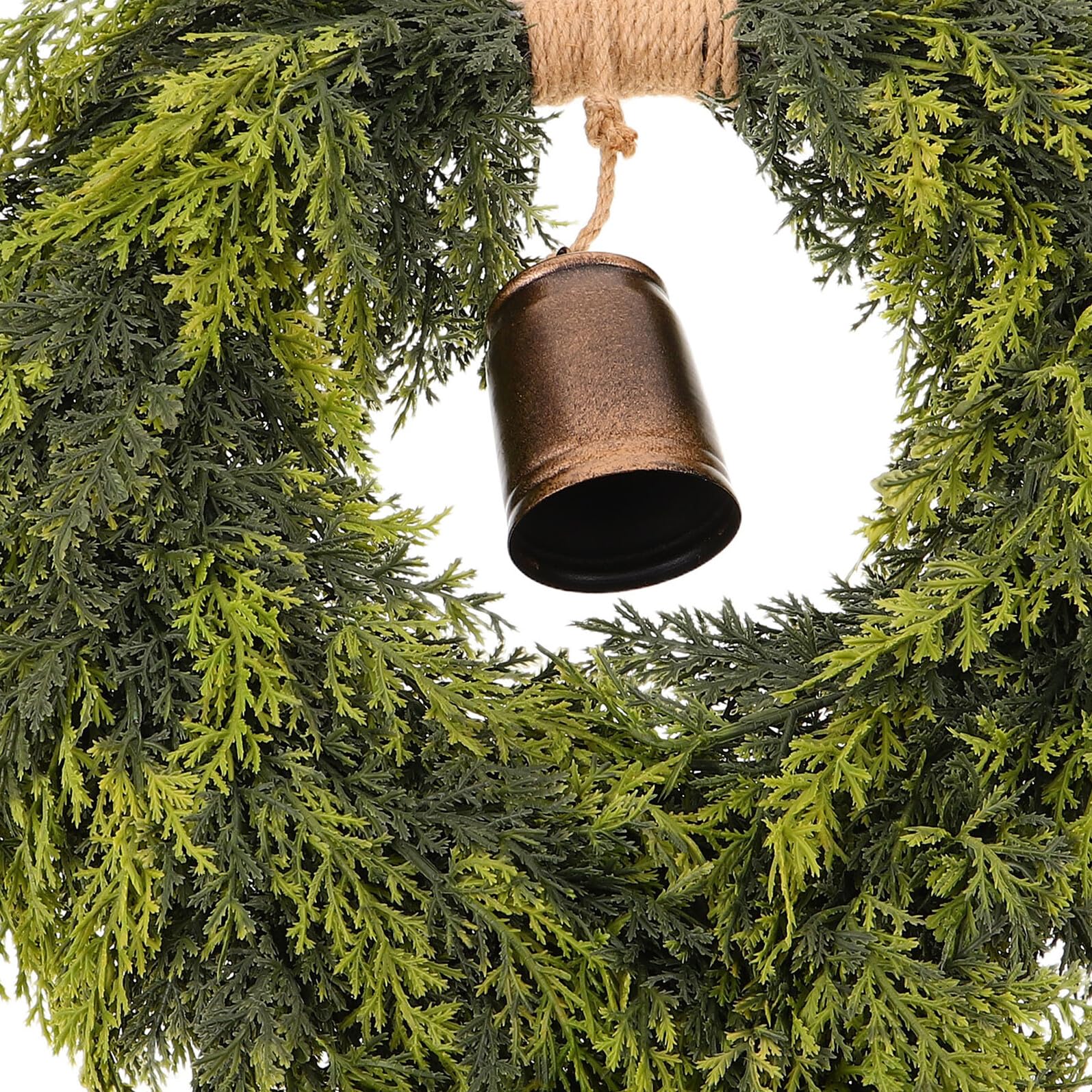 SOIMISS Guirnalda Navideña de Pino Sintético con Cascabeles Guirnalda de Cedro para Puerta de Entrada Chimenea Decoración de Navidad Hogar de Puerta de Temporada