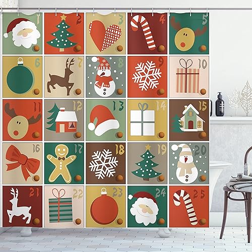 Miniatura 11 de Creative Bath cortina de regadera en tela impermeable con pintura en estéreo, de 72 x 72 pulgadas Verde Blanco Marrón,Verde Rojo Bronceado,Verde