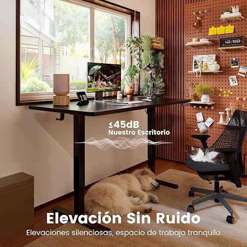 ErGear Escritorio Elevable Eléctrico, 140x70cm, Negro - 8