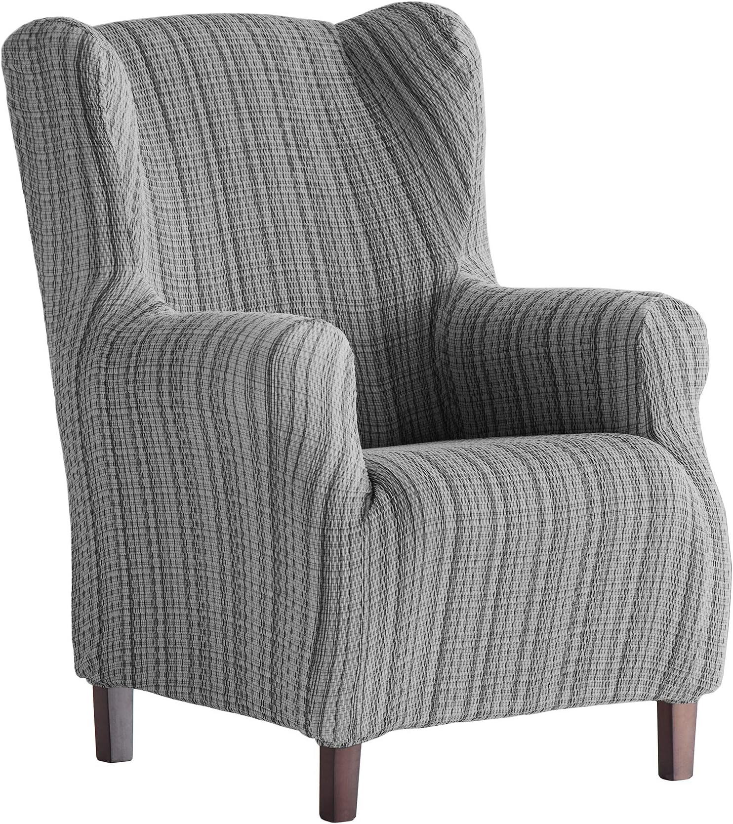 Martina HomeMejico Stretch Chair Cover Wing Chair, greyOEKO-TEX STANDARD 100