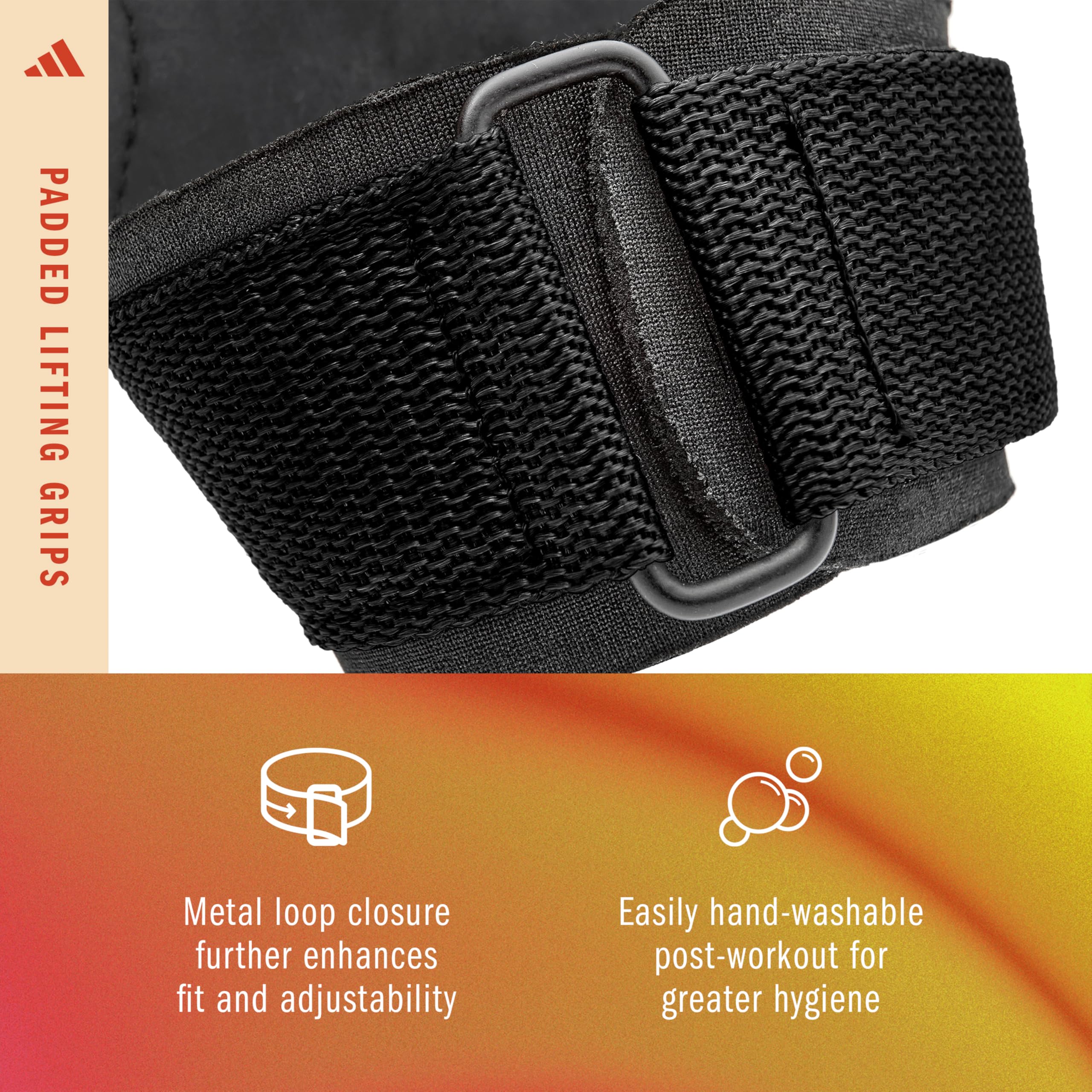 Adidas Cinghie di sollevamento imbottite L-XL