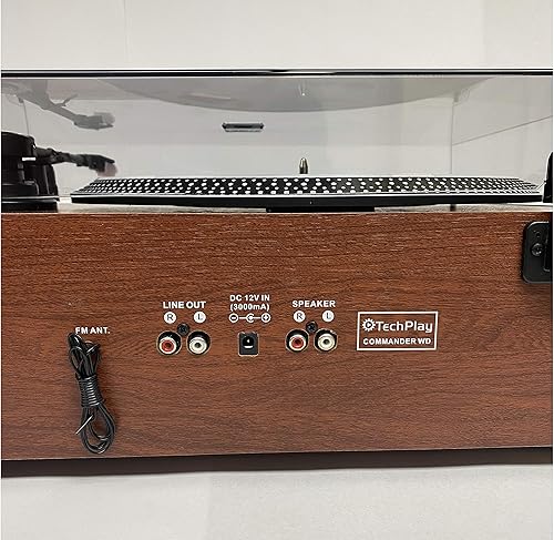 Miniatura 2 de TechPlay Commander, tocadiscos de 3 velocidades con control de tono, reproductor de CD, amplificador con medidor VU, Bluetooth y grabación USB...