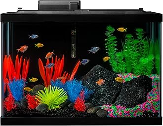 GloFish 20 Gallon Aquarium Kit with LED Lights, Decor Heater and Filter