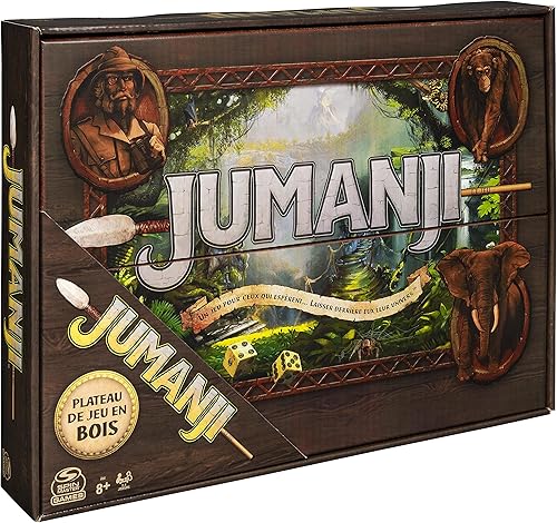 Miniatura 5 de JUMANJI LE JEU - PLATEAU BOIS RÉTRO NOUVELLE ÉDITION - Jeu de Société Avec Nombreux Défis Et Ambiance Film - Coffret de Jeu en Bois - Spin Master