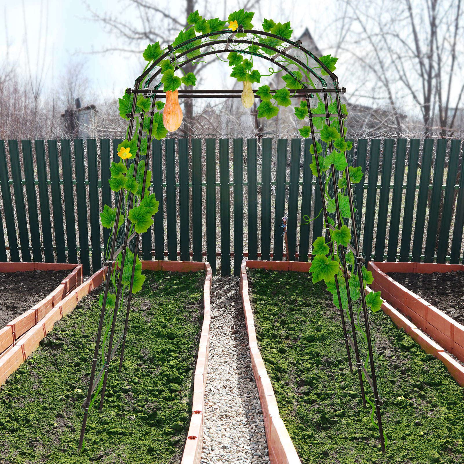 Buy Extra Large Garden Arch Arbor Trellis for Climbing Plants Outdoor