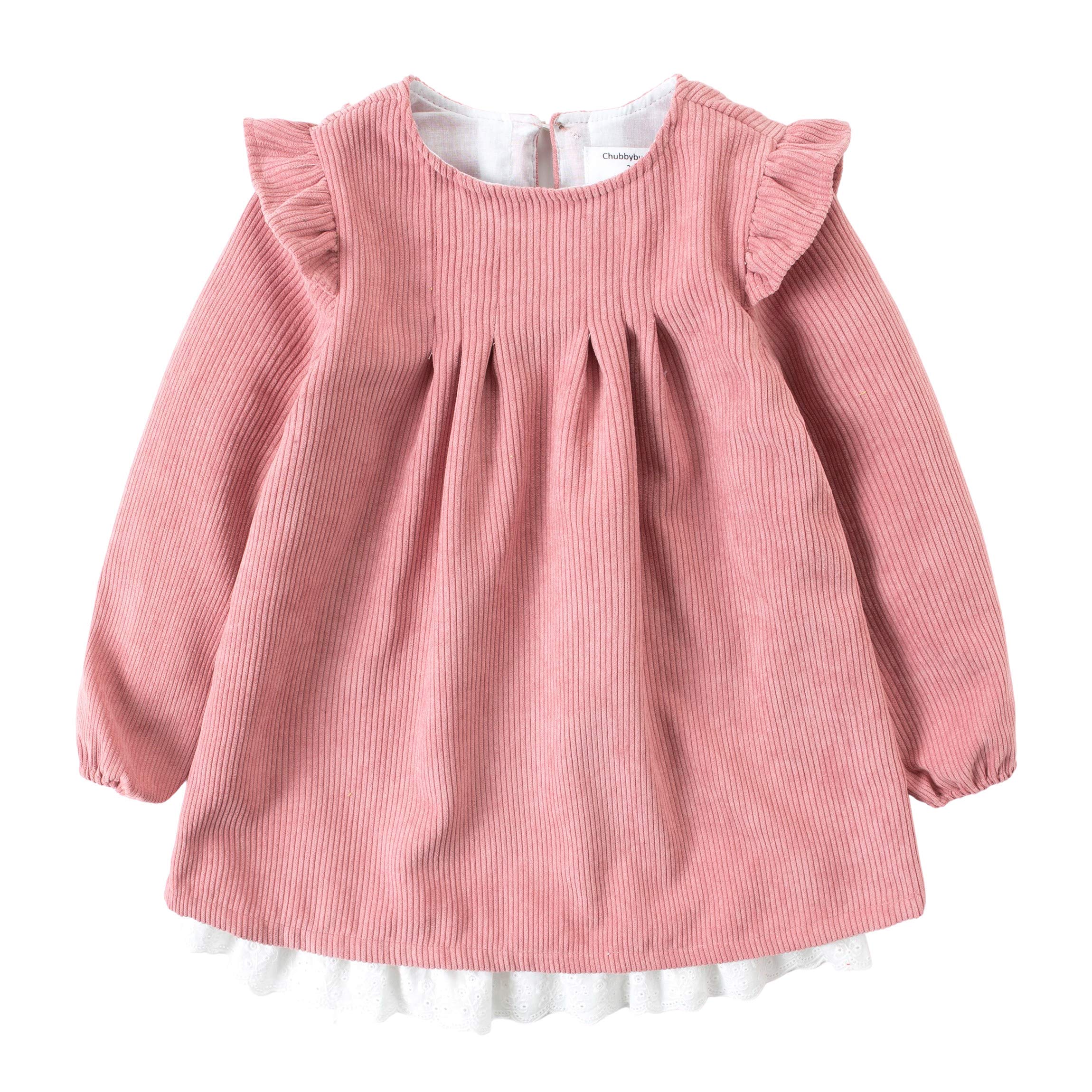 CHUBBYBUN BABYToddler Girls Corduroy Dress Long Sleeve