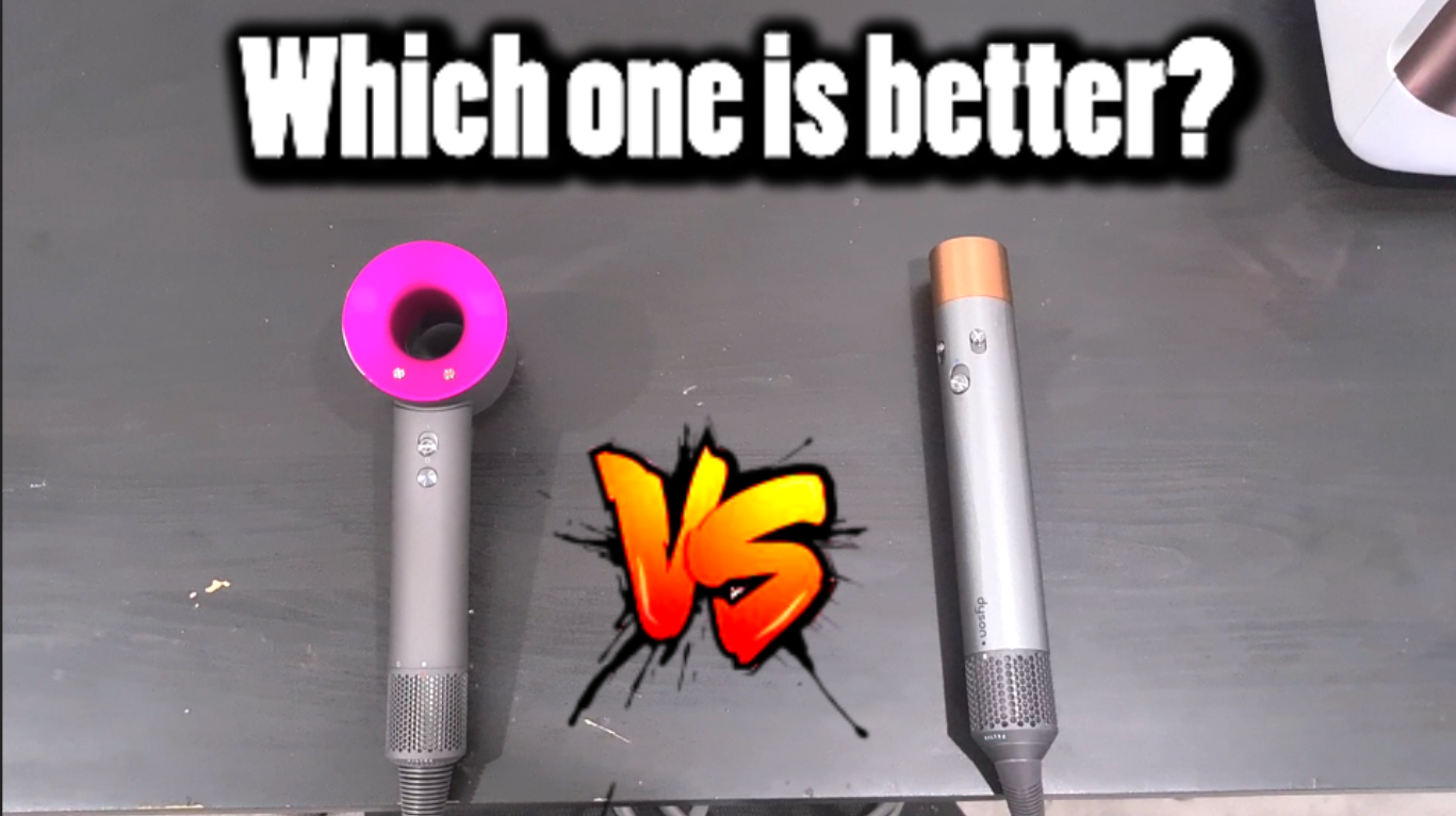 Watch Dyson airwrap vs hair dryer on Amazon Live