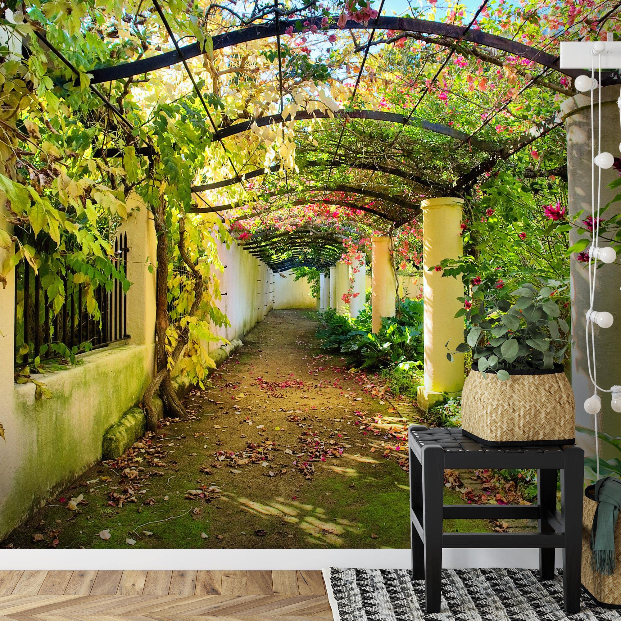 Runa Art Carta da parati fotografica 396 x 280 cm giardino Natura | Vello Decorazione Murale Soggiorno Camera Da Letto | Manifattura tedesca | verde 9003012a