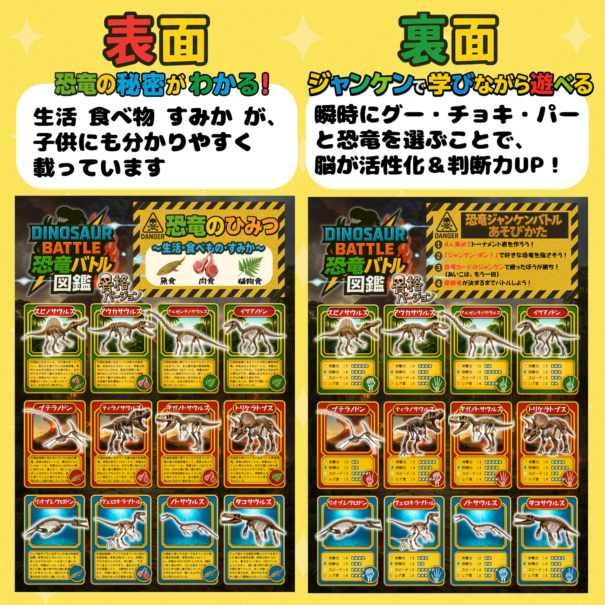 Amazon.co.jp: 子供 カードゲーム (お得セット(恐竜ペアカード・恐竜