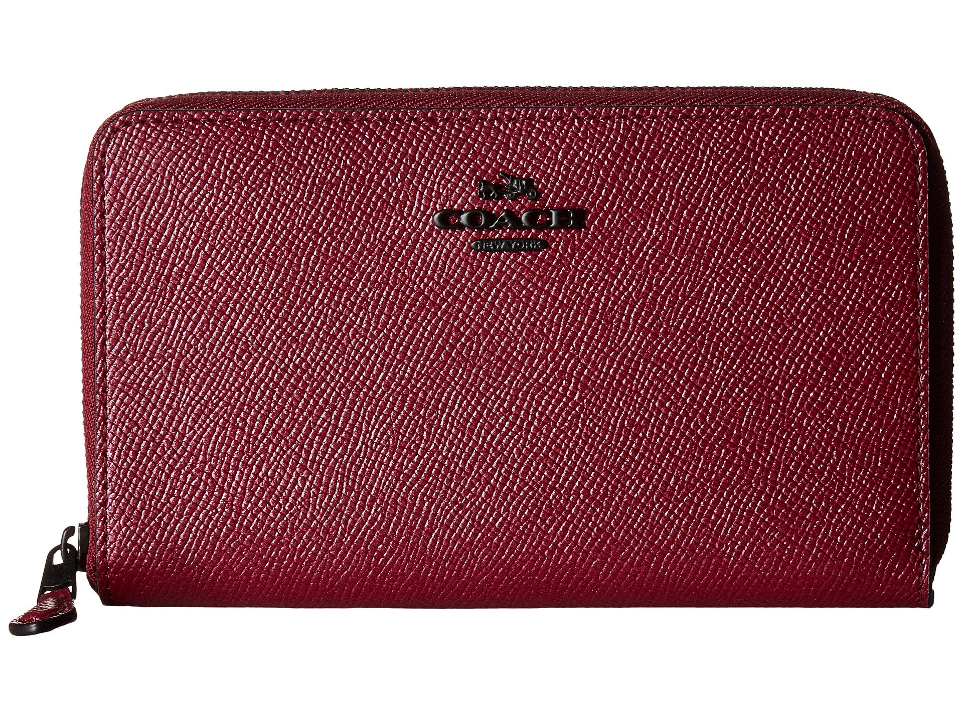 COACH Metallic Leather Medium Zip Around Wallet at