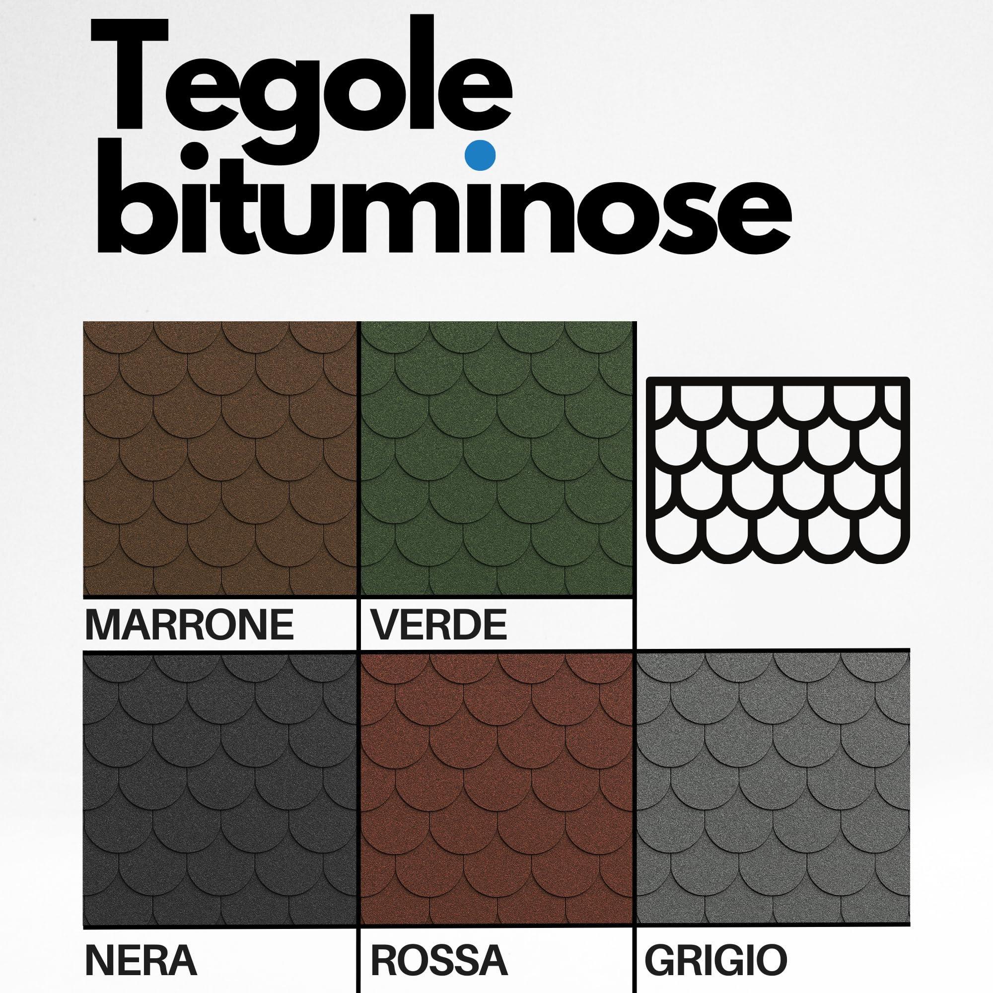 Tegole bituminose Beaver B-GREEN, copertura bituminosa di colore verde