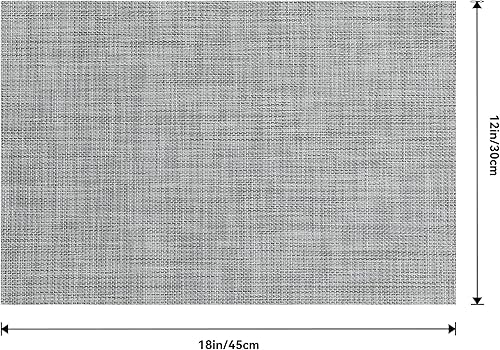 Miniatura 9 de Leetaltree - Juego de 12 manteles individuales, resistentes al calor, antideslizantes, para mesa de comedor, lavables, duraderos, tejido de PVC