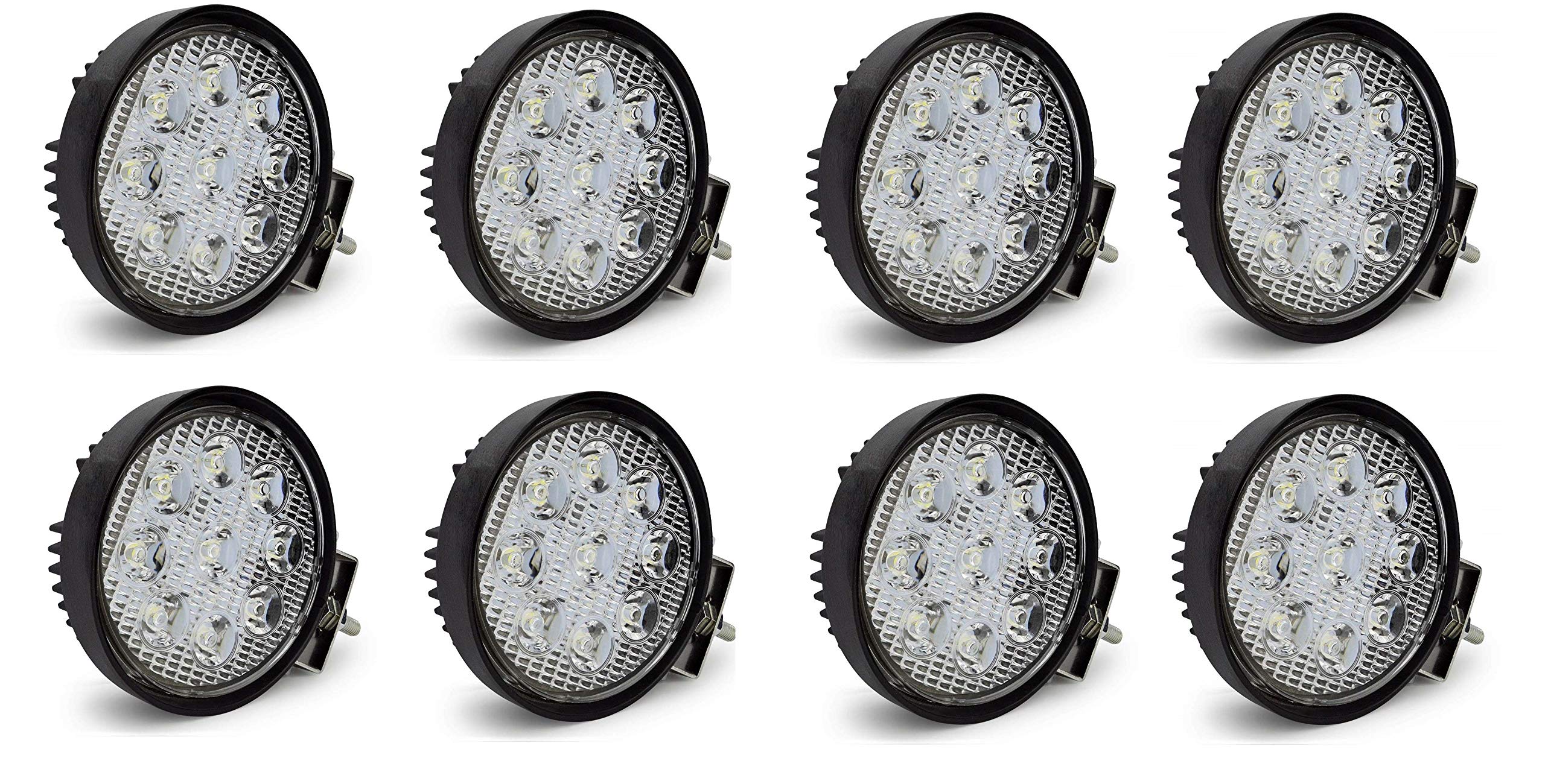 tempo di saldi 8x Lampada LED per Auto Resistente a Urti e Agenti Atmosferici con Supporto e Kit di Installazione