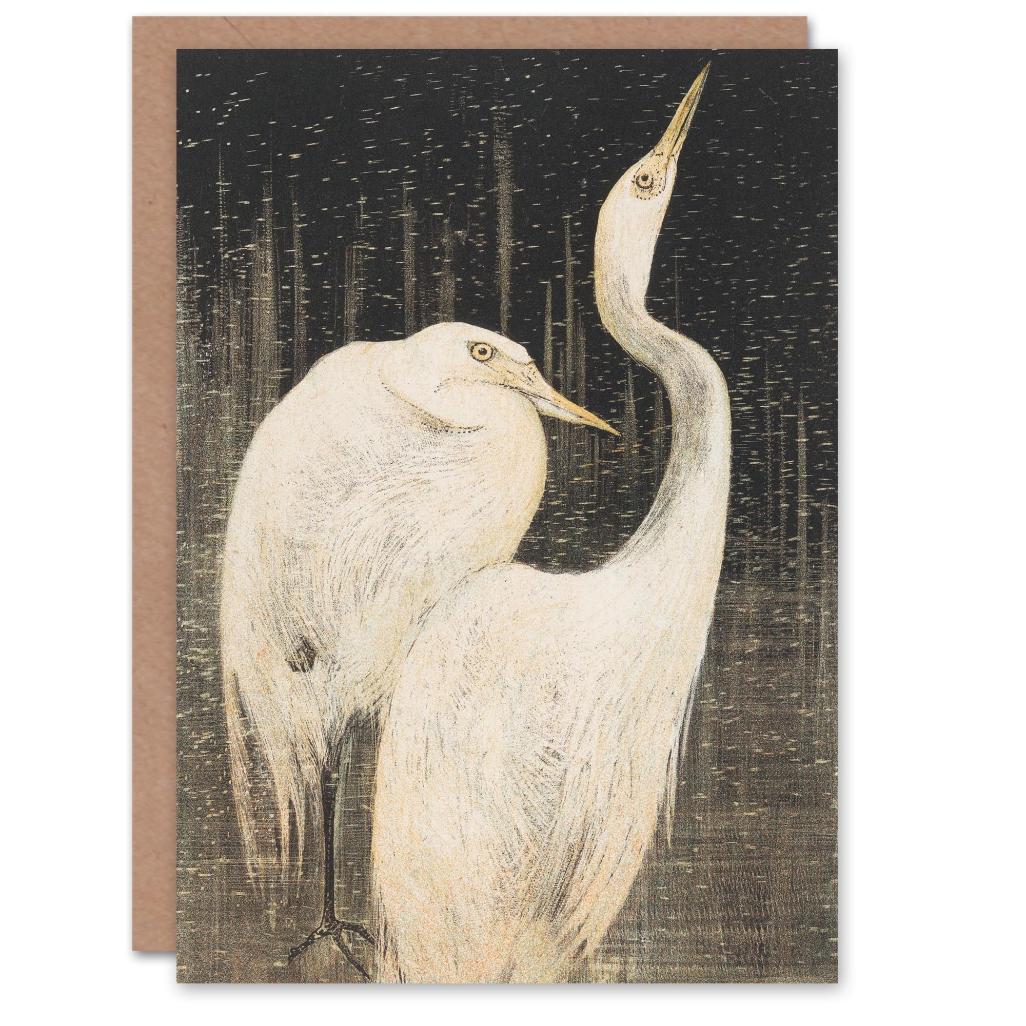 Artery8 Theo van Hoytema Art Card Two Egrets in the Snow