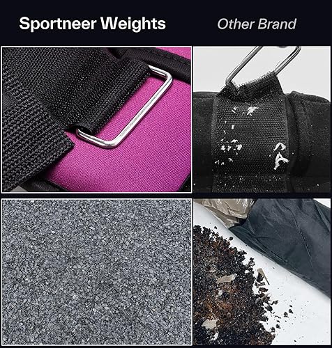 Miniatura 2 de Sportneer Adjustable Ankle/Wrist Weights for Men Women Kids, Weighted Leg & Cuff Strength Training for Yoga Walking Running Aerobics Gym Fitness