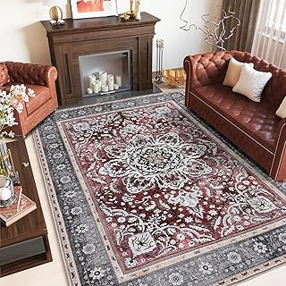 Oriental Area Rugs 5x7 Clearance Machine Washable Boho Non Slip Area Rugs for Bedroom Oriental Area Rugs for Home Office C...